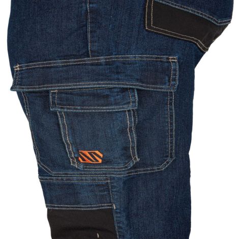 Wygodne spodnie jeansowe z wytrzymałego oddychającego materiału Icarus Jeans Blue Bennon - 4